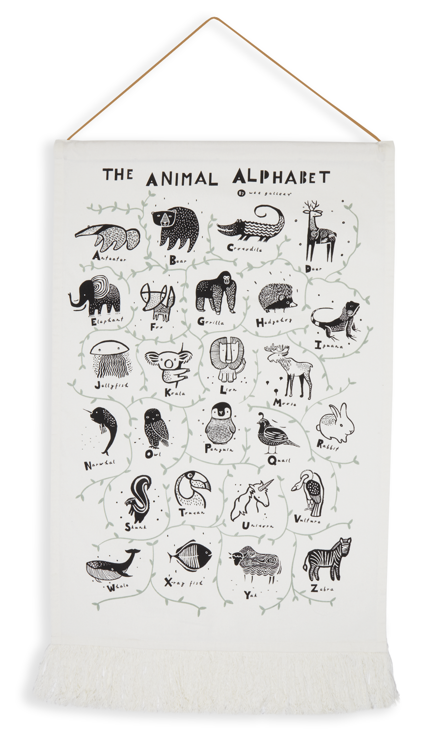 Wee Gallery Animal Alphabet Wall Hanging copy